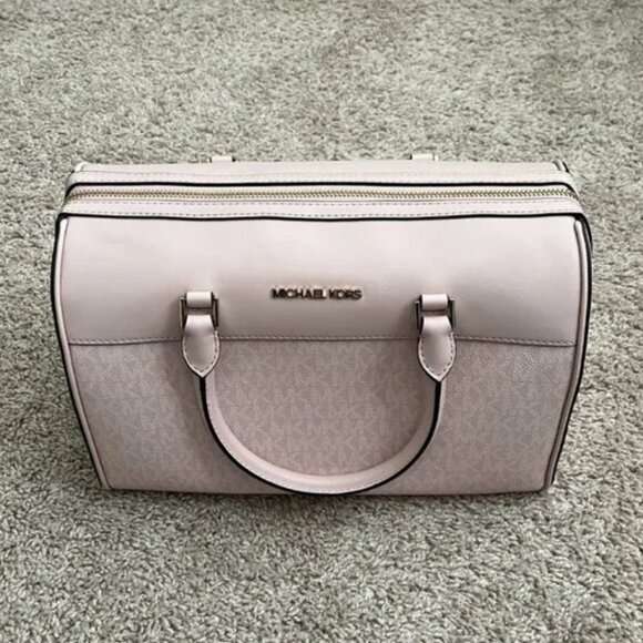 Michael Kors Jet Set Medium Travel Duffel Satchel Handbag โข Light Powder Blush - Picture 2 of 7